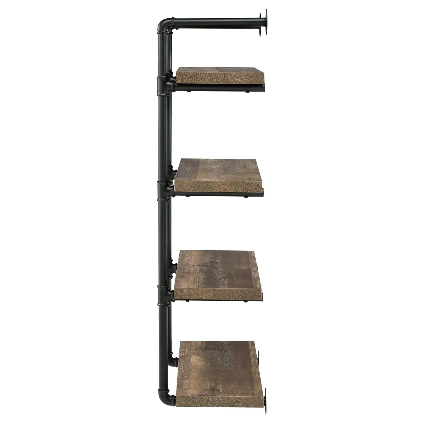 Elmcrest 24-inch Wall Shelf Black/Rustic Oak - 804426 - Luna Furniture - Dallas Store