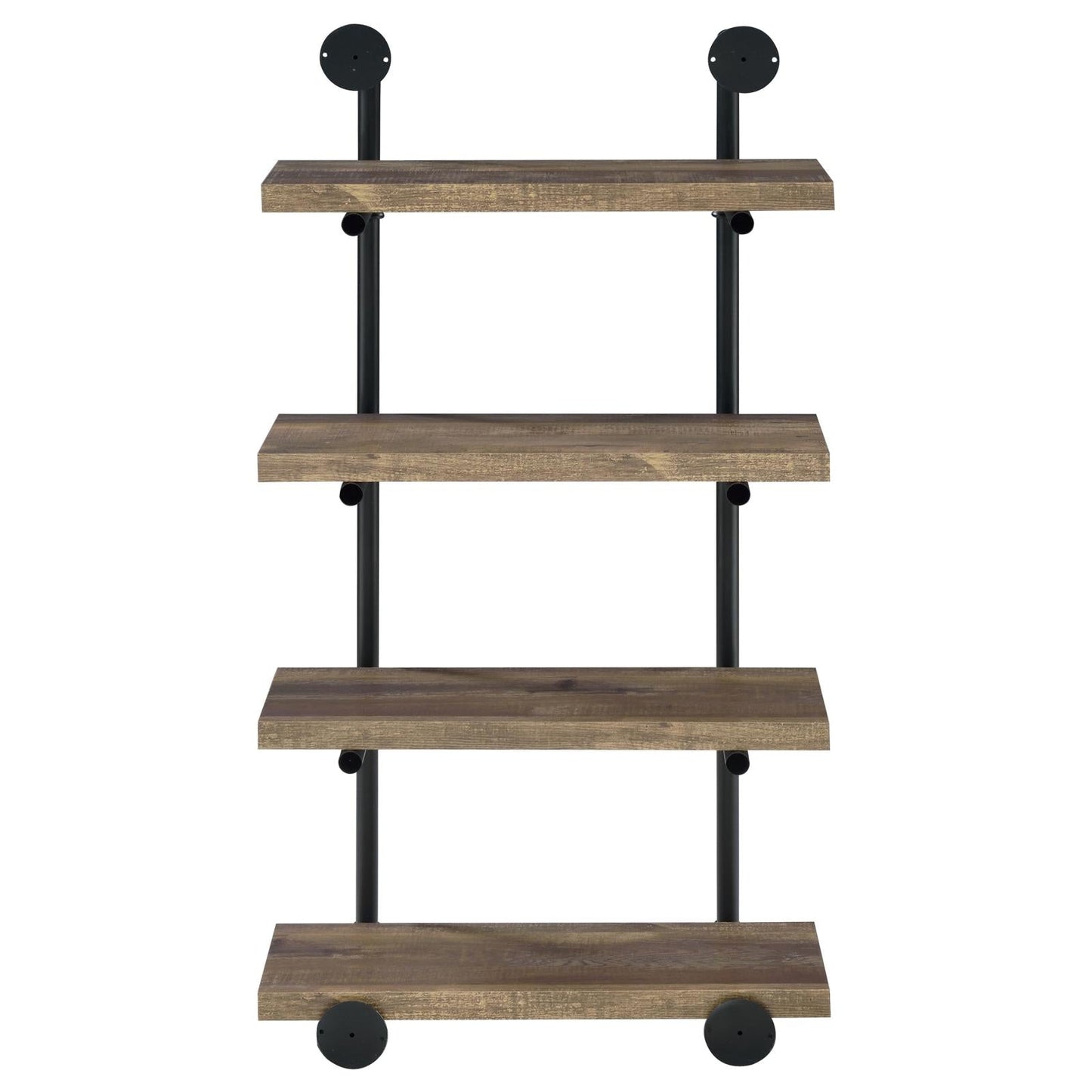 Elmcrest 24-inch Wall Shelf Black/Rustic Oak - 804426 - Luna Furniture - Dallas Store