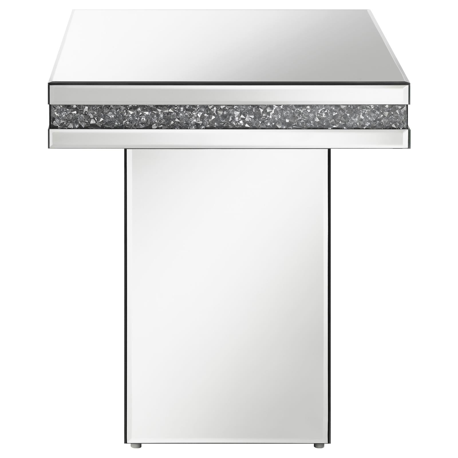 Elora Mirror Pedestal Square Top Accent Table - 936137 - Luna Furniture - Dallas Store