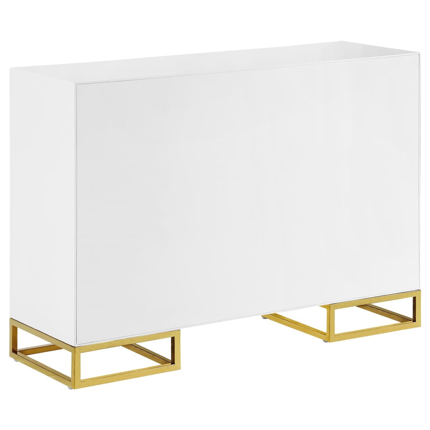 Elsa White/Gold 2-Door Accent Cabinet with Adjustable Shelves - 959594 - Luna Furniture - Dallas Store