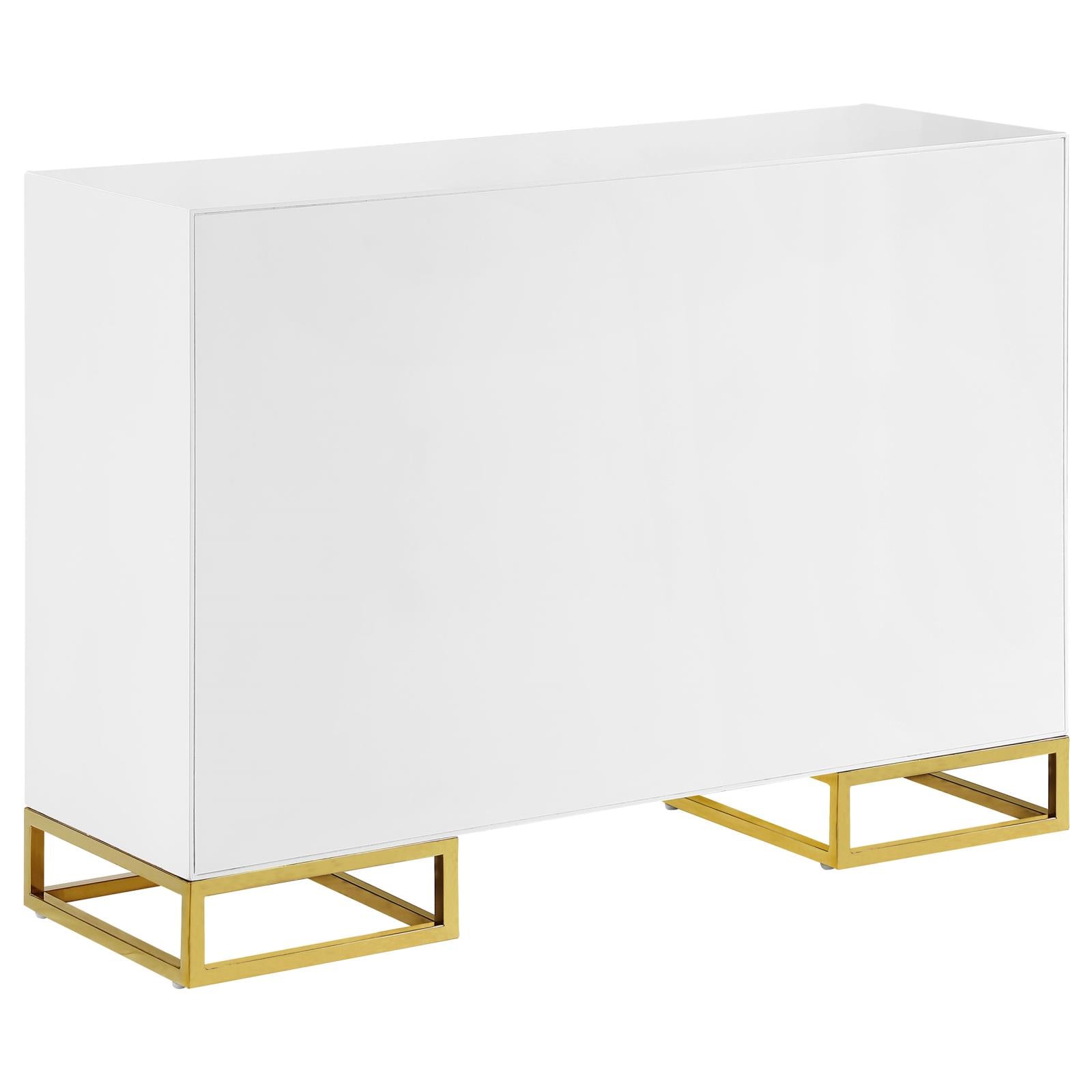 Elsa White/Gold 2-Door Accent Cabinet with Adjustable Shelves - 959594 - Luna Furniture - Dallas Store