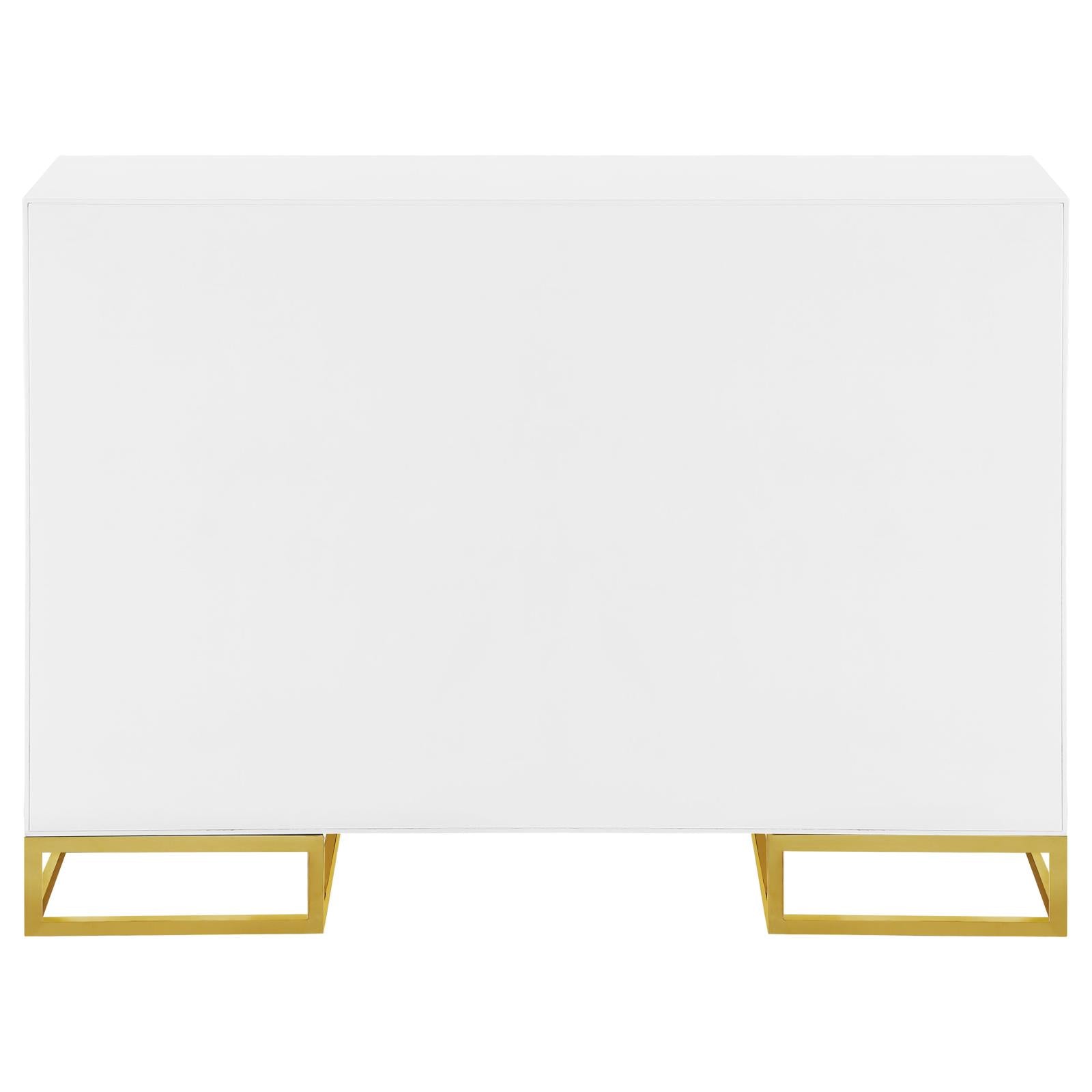 Elsa White/Gold 2-Door Accent Cabinet with Adjustable Shelves - 959594 - Luna Furniture - Dallas Store