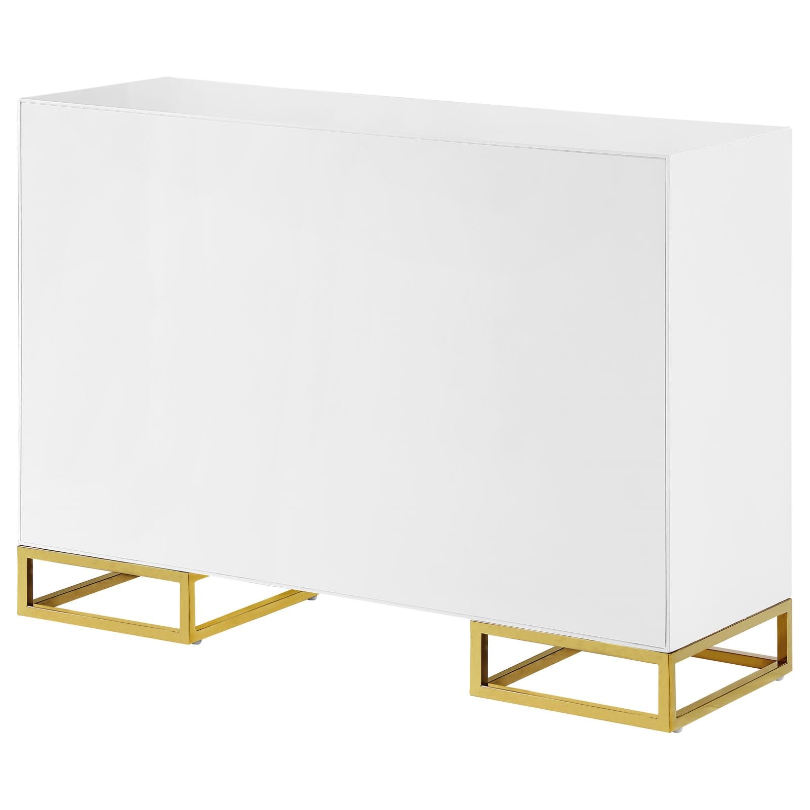 Elsa White/Gold 2-Door Accent Cabinet with Adjustable Shelves - 959594 - Luna Furniture - Dallas Store