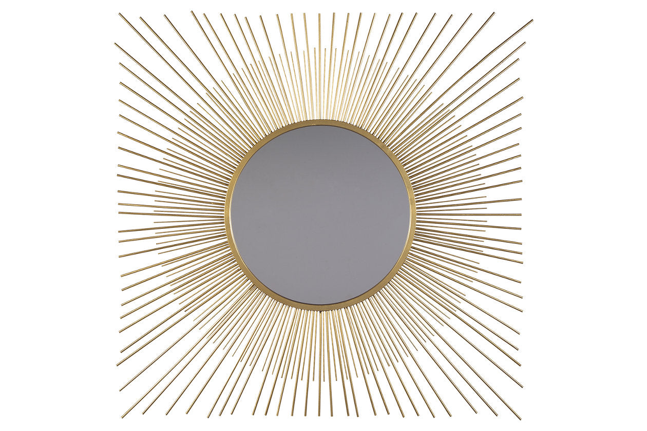 Elspeth Gold Finish Accent Mirror - A8010124 - Luna Furniture - Dallas Store