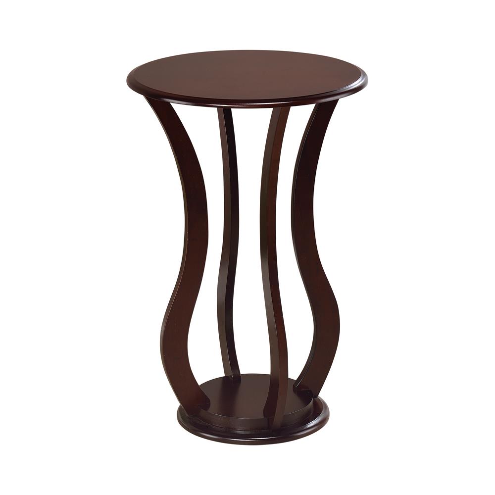 Elton Cherry Round Top Accent Table - 900934 - Luna Furniture - Dallas Store