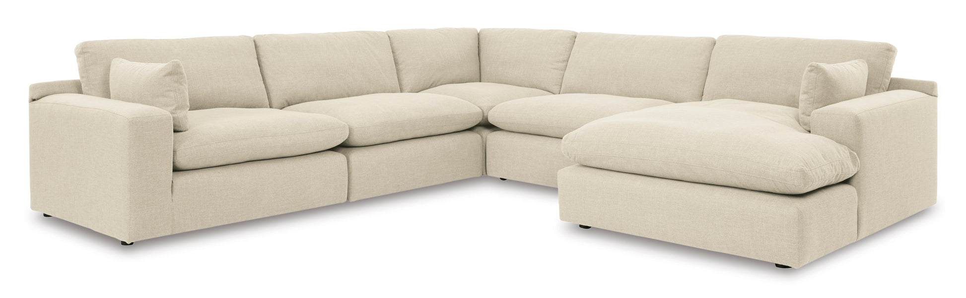 Elyza Linen 5-Piece RAF Sectional - SET | 1000617 | 1000664 | 1000677 | 1000646(2) | 1000608 - Luna Furniture - Dallas Store