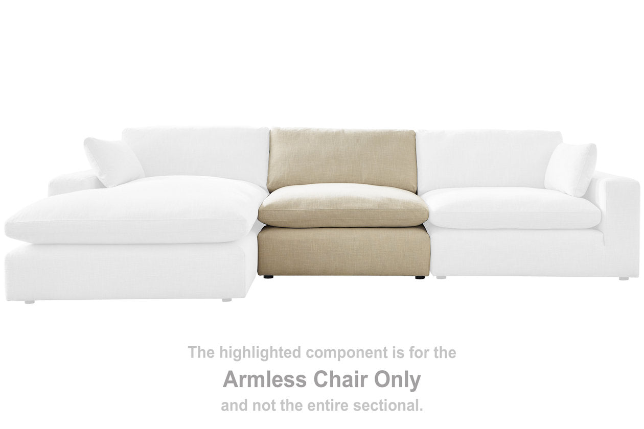 Elyza Linen Armless Chair - 1000646 - Luna Furniture - Dallas Store