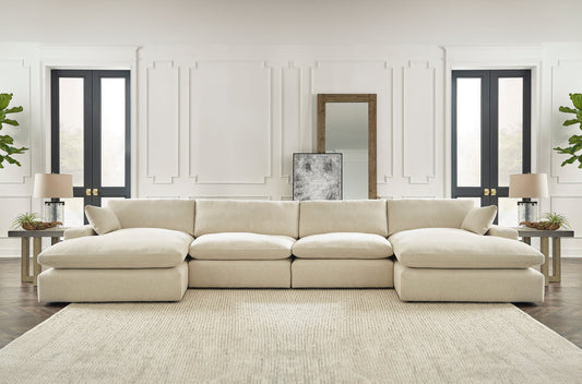 Elyza Linen Double Chaise Sectional - SET | 1000616 | 1000617 | 1000646(2) - Luna Furniture - Dallas Store