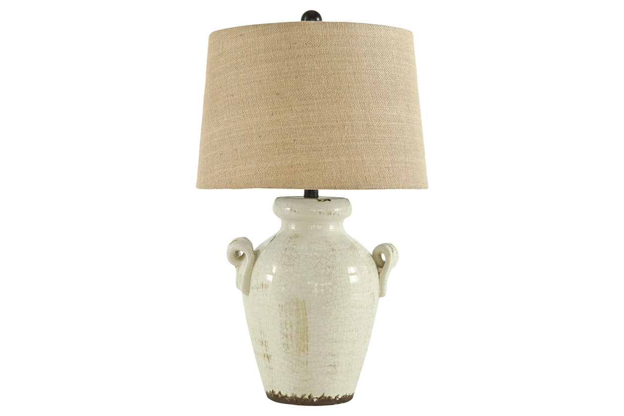 Emelda Cream Table Lamp - L100664 - Luna Furniture - Dallas Store