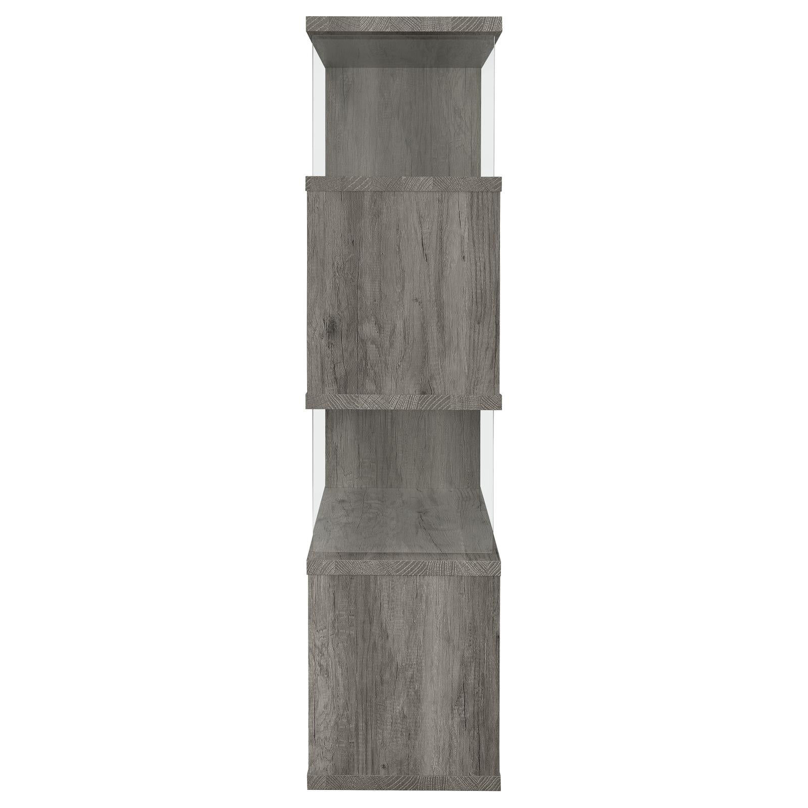 Emelle 4-Shelf Bookcase with Glass Panels - 802340 - Luna Furniture - Dallas Store