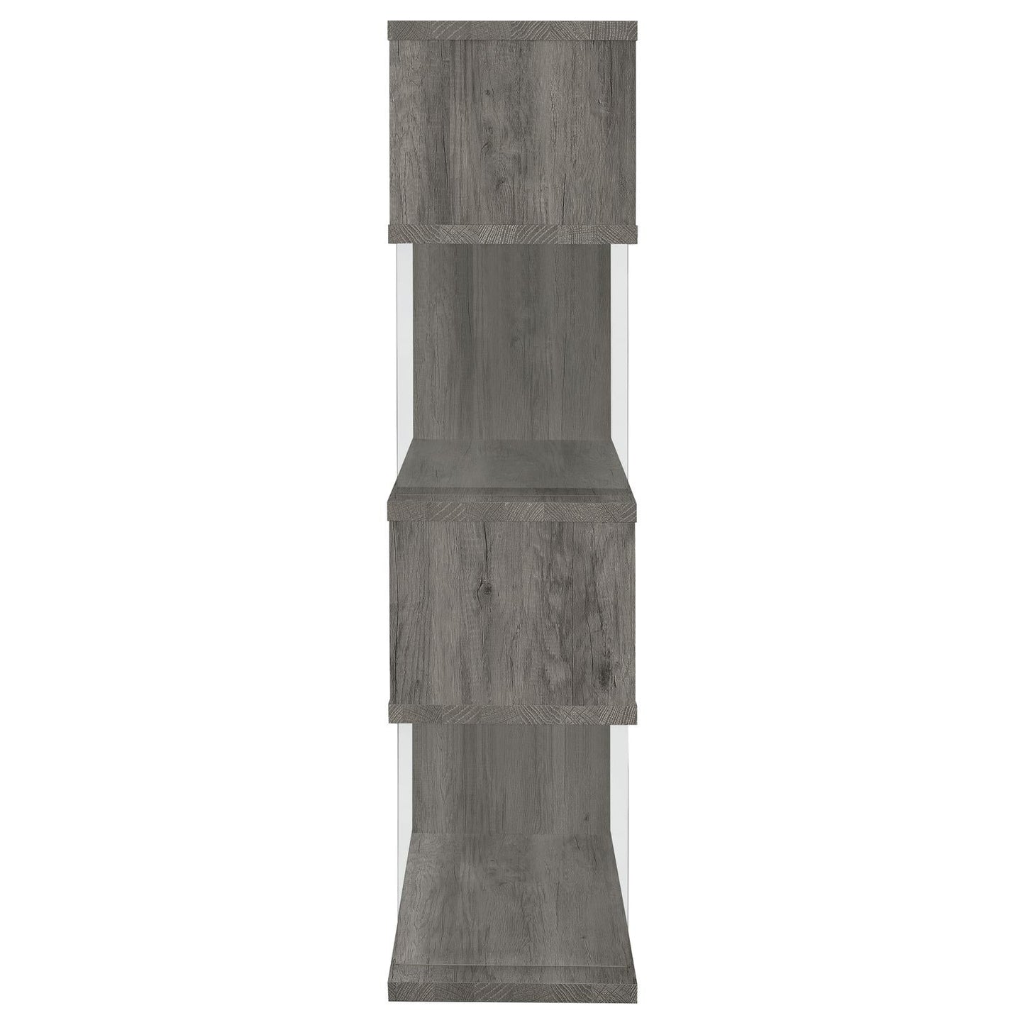 Emelle 4-Shelf Bookcase with Glass Panels - 802340 - Luna Furniture - Dallas Store