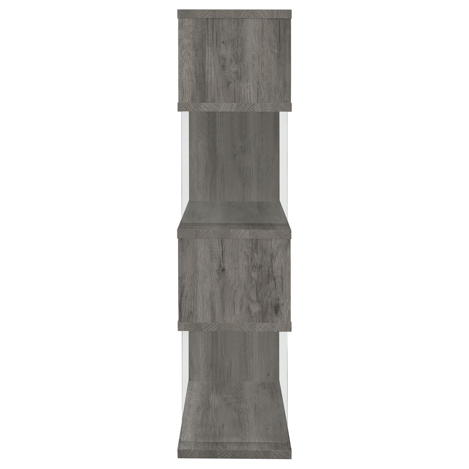 Emelle 4-Shelf Bookcase with Glass Panels - 802340 - Luna Furniture - Dallas Store
