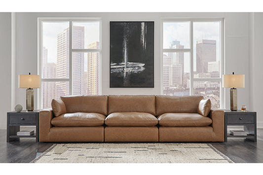 Emilia Caramel Leather 3-Piece Sofa - SET | 3090164 | 3090165 | 3090146 - Luna Furniture - Dallas Store