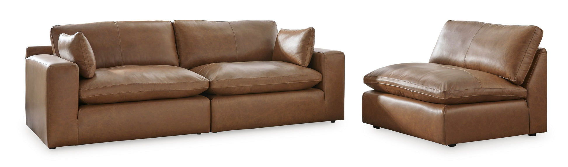 Emilia Caramel Leather 3-Piece Sofa - SET | 3090164 | 3090165 | 3090146 - Luna Furniture - Dallas Store