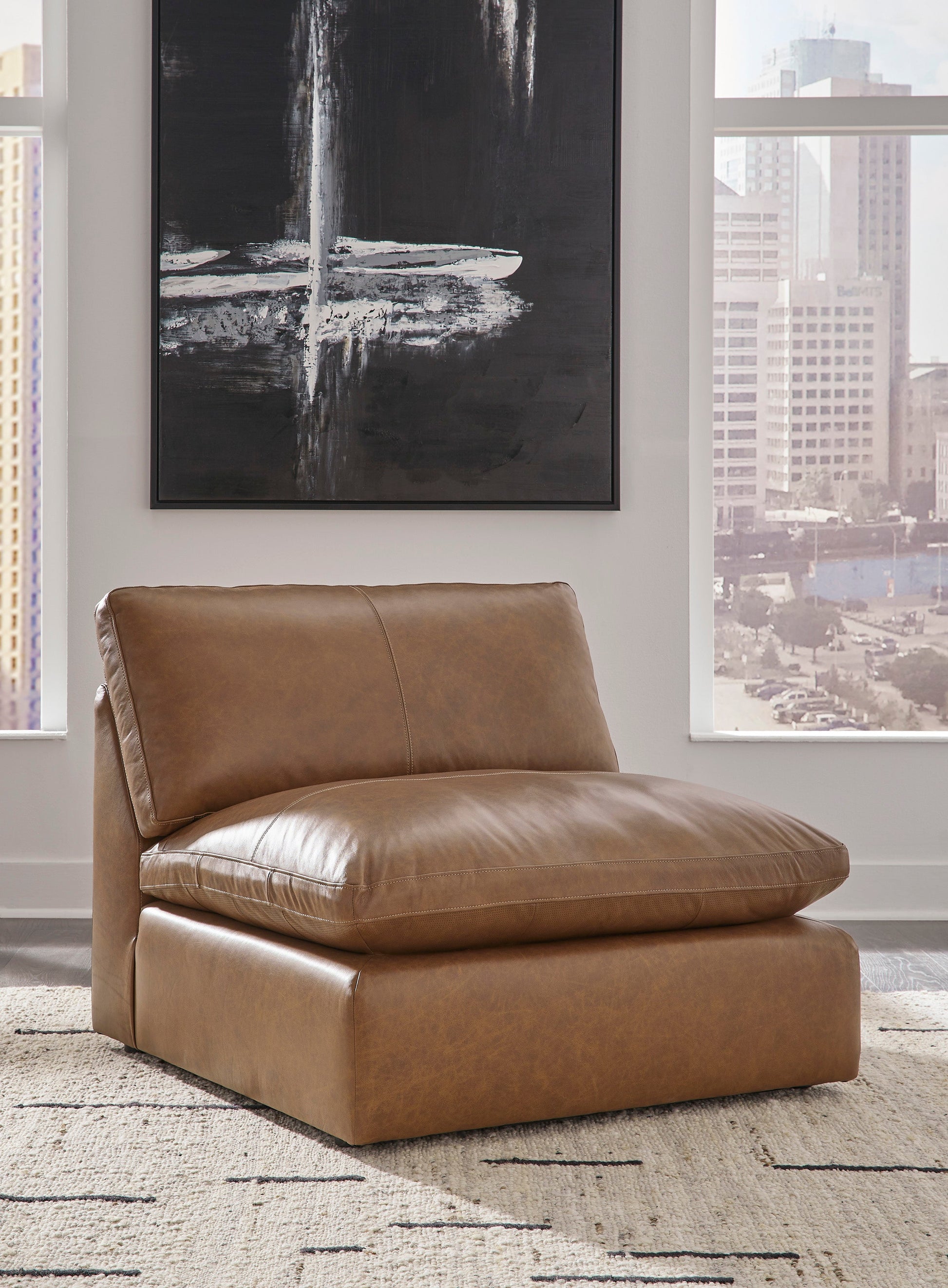 Emilia Caramel Leather 7-Piece Sectional - SET | 3090164 | 3090165 | 3090177 | 3090146 | 3090146 | 3090146 | 3090146 - Luna Furniture - Dallas Store
