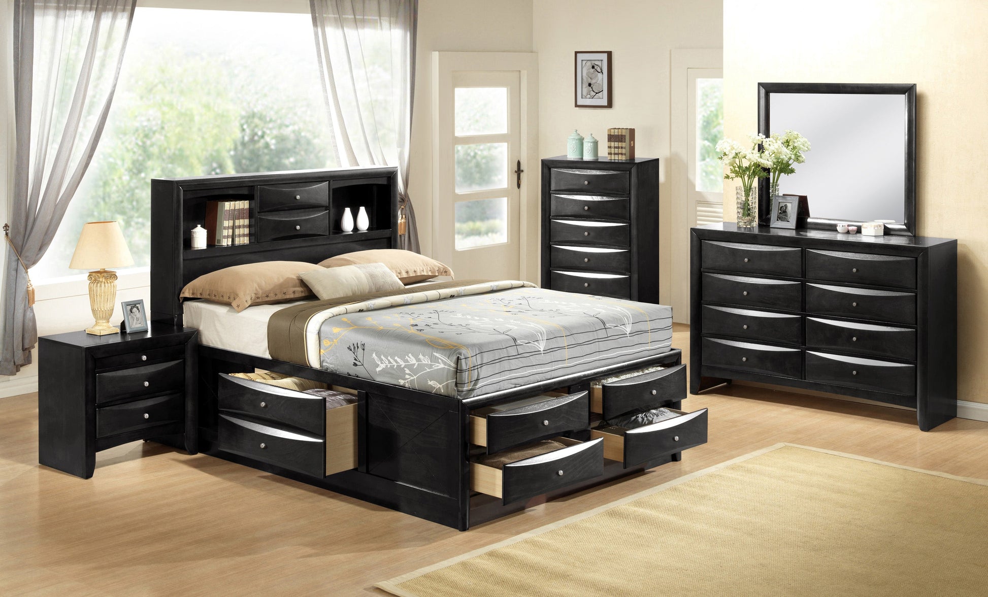 Emily Black Dresser - B4280-1 - Luna Furniture - Dallas Store
