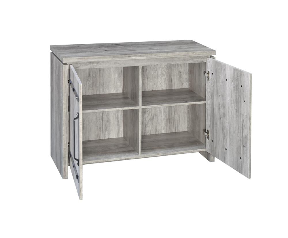 Enoch Gray Driftwood 2-Door Accent Cabinet - 950785 - Luna Furniture - Dallas Store