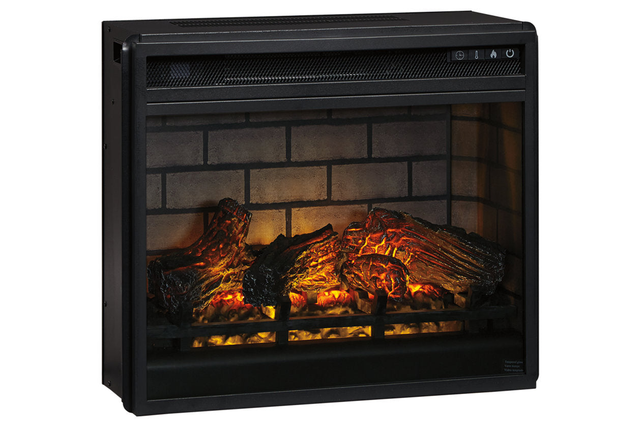Entertainment Accessories Black Electric Infrared Fireplace Insert - W100-101 - Luna Furniture - Dallas Store