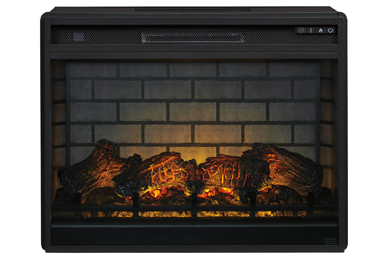 Entertainment Accessories Black Electric Infrared Fireplace Insert - W100-121 - Luna Furniture - Dallas Store