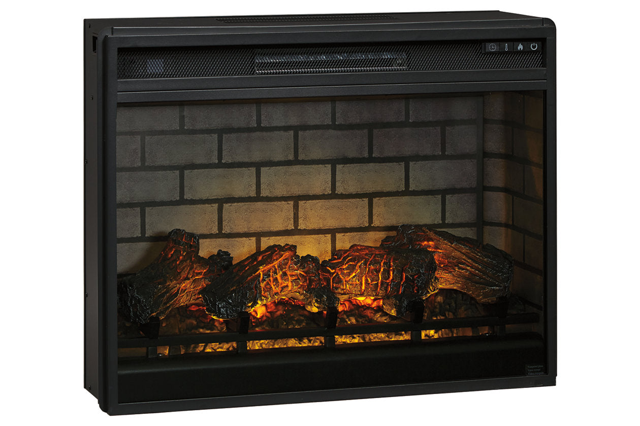 Entertainment Accessories Black Electric Infrared Fireplace Insert - W100-121 - Luna Furniture - Dallas Store