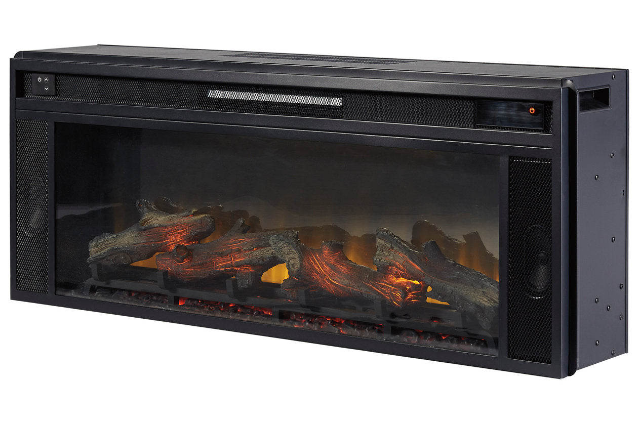 Entertainment Accessories Black Fireplace Insert - W100-12 - Luna Furniture - Dallas Store