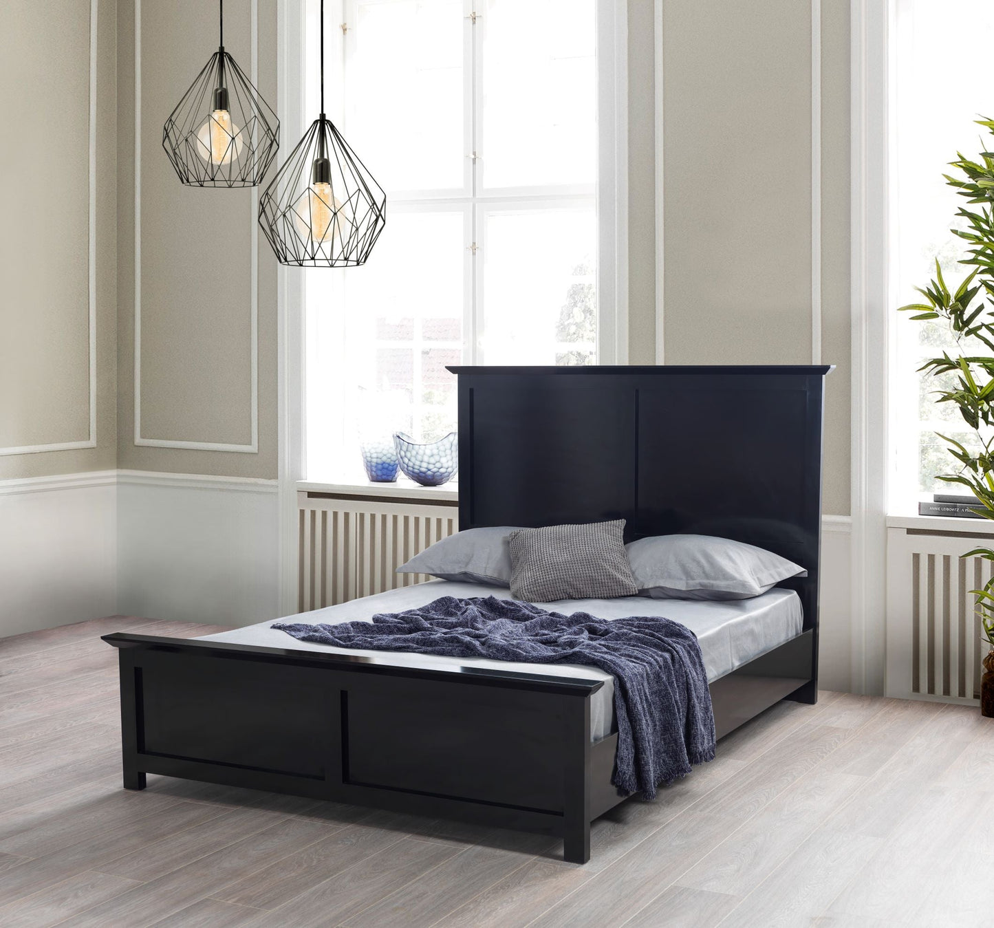 Erika Black 4-Piece Queen Bedroom Set - ERIKABEDROOM-4PCQ - Luna Furniture - Dallas Store