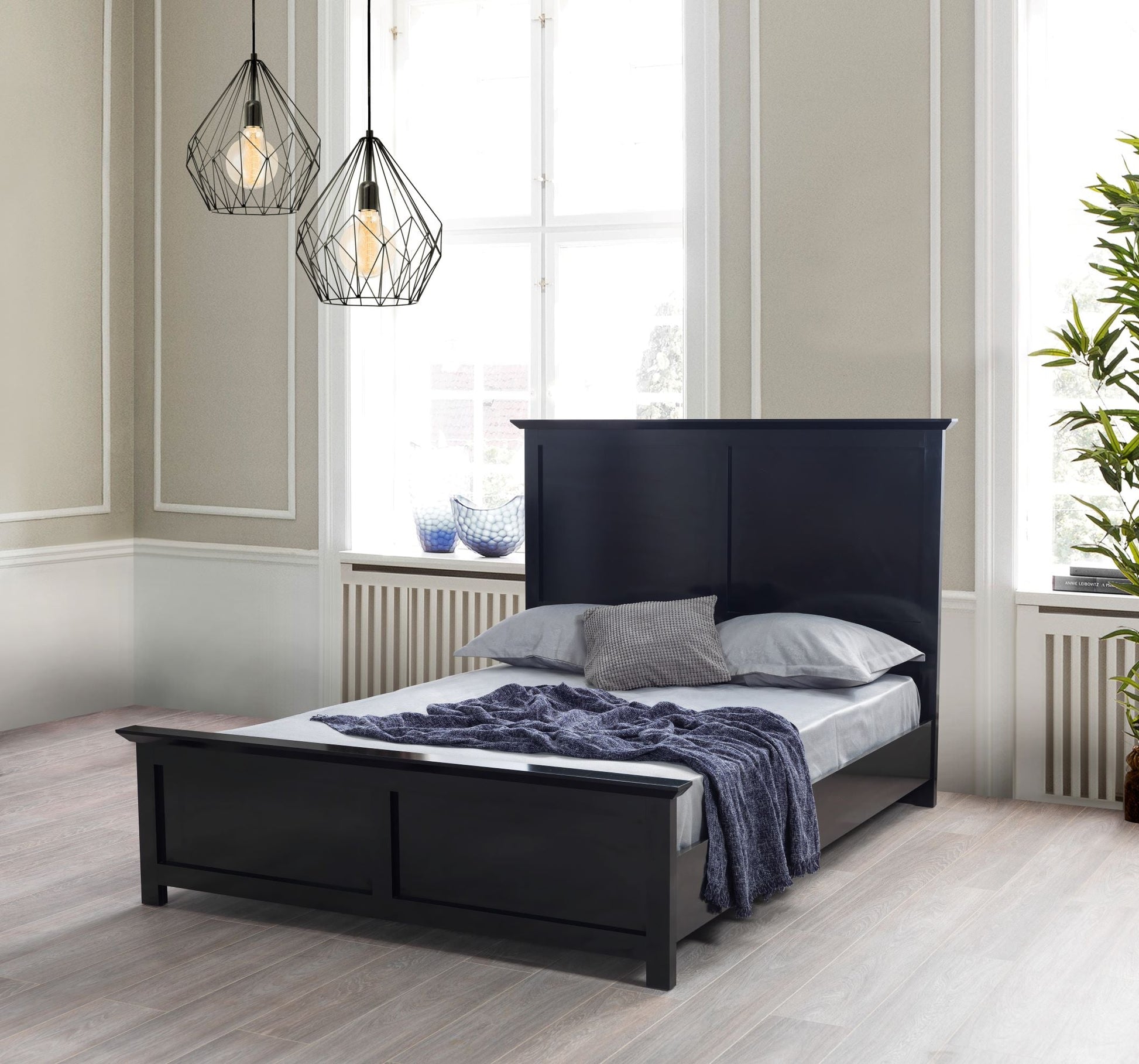 Erika Black 4-Piece Queen Bedroom Set - ERIKABEDROOM-4PCQ - Luna Furniture - Dallas Store