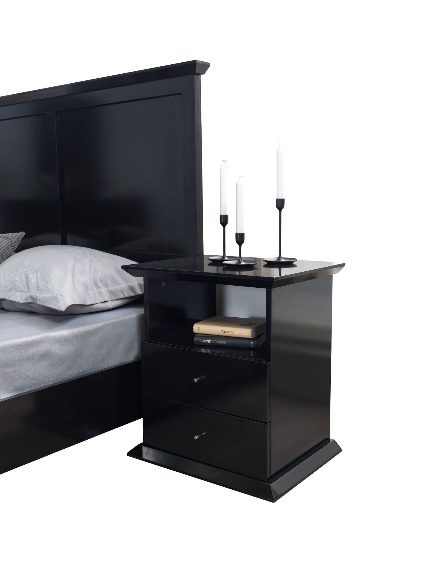 Erika Black 4-Piece Queen Bedroom Set - ERIKABEDROOM-4PCQ - Luna Furniture - Dallas Store