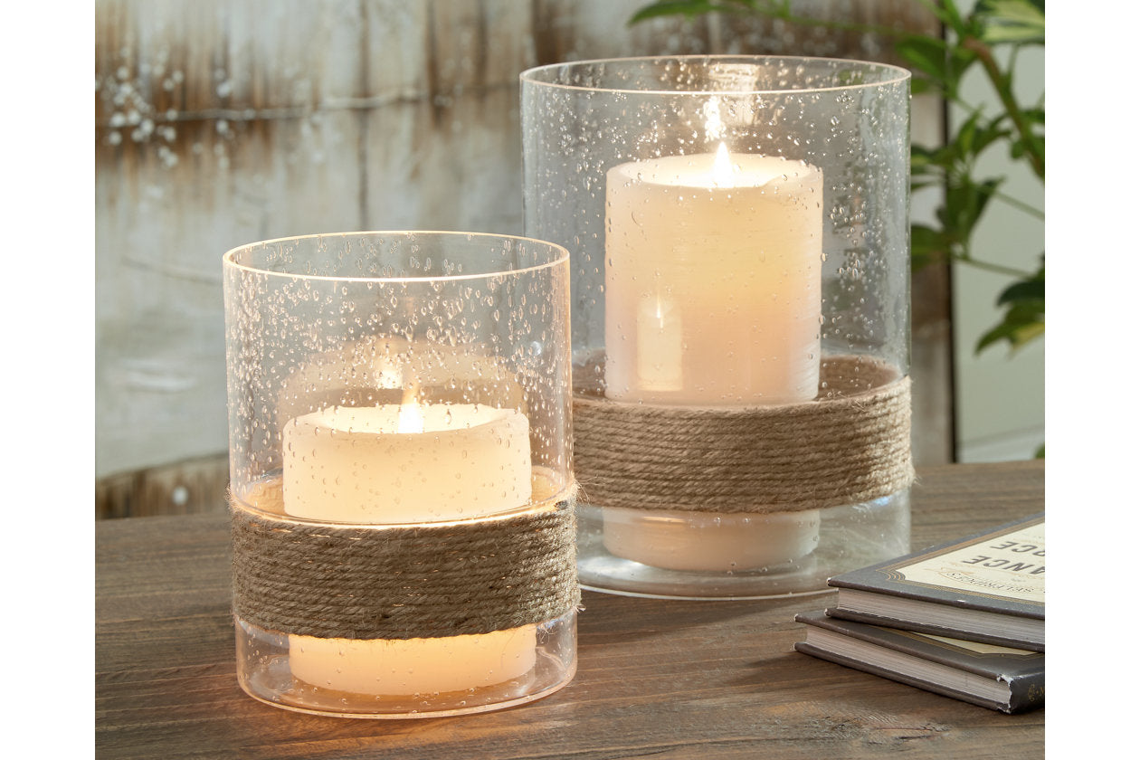 Eudocia Clear Candle Holder, Set of 2 - A2000456 - Luna Furniture - Dallas Store