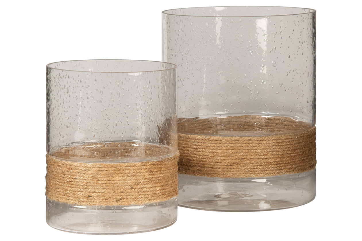 Eudocia Clear Candle Holder, Set of 2 - A2000456 - Luna Furniture - Dallas Store