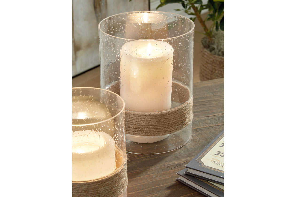 Eudocia Clear Candle Holder, Set of 2 - A2000456 - Luna Furniture - Dallas Store