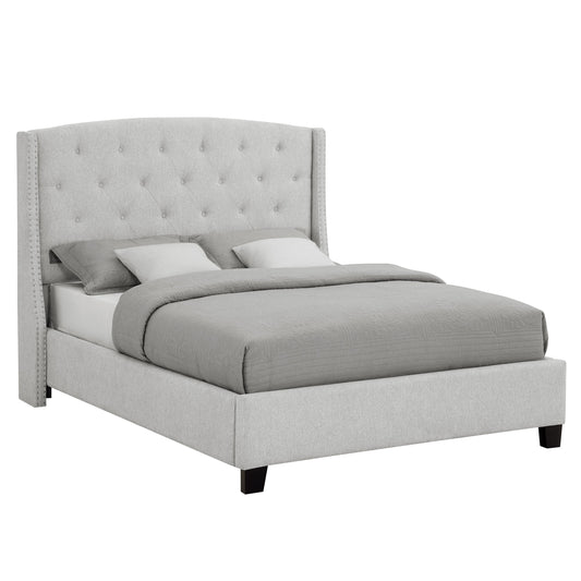Eva Dove Gray Queen Upholstered Bed - SET | 5111DV-Q-HBFB | 5111DV-KQ-RAIL - Luna Furniture - Dallas Store