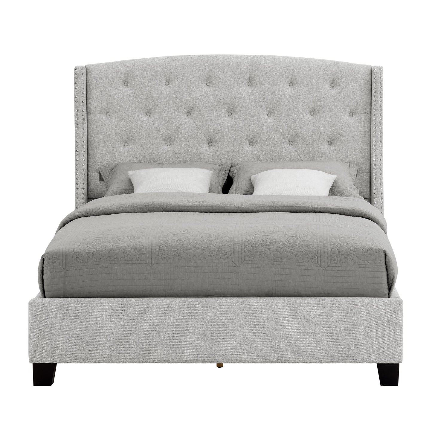 Eva Dove Gray Queen Upholstered Bed - SET | 5111DV-Q-HBFB | 5111DV-KQ-RAIL - Luna Furniture - Dallas Store