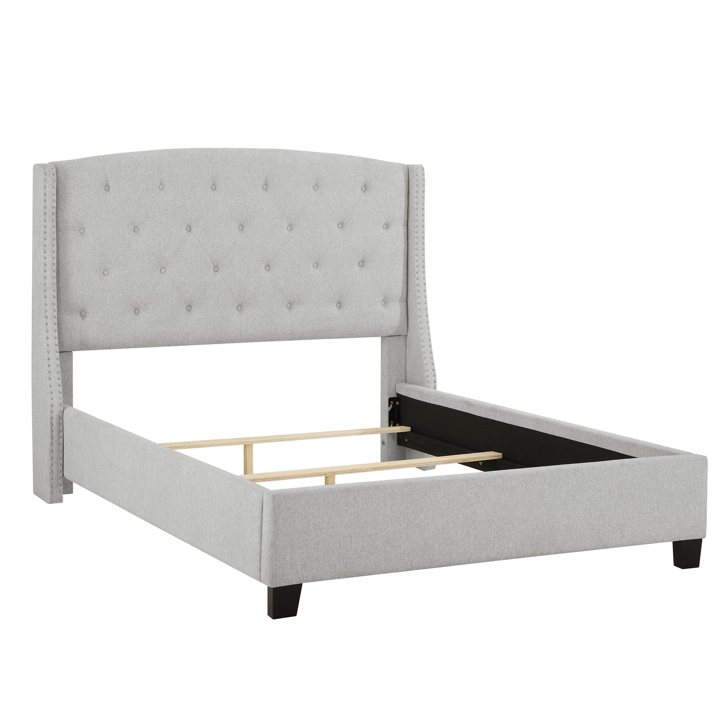 Eva Dove Gray Queen Upholstered Bed - SET | 5111DV-Q-HBFB | 5111DV-KQ-RAIL - Luna Furniture - Dallas Store