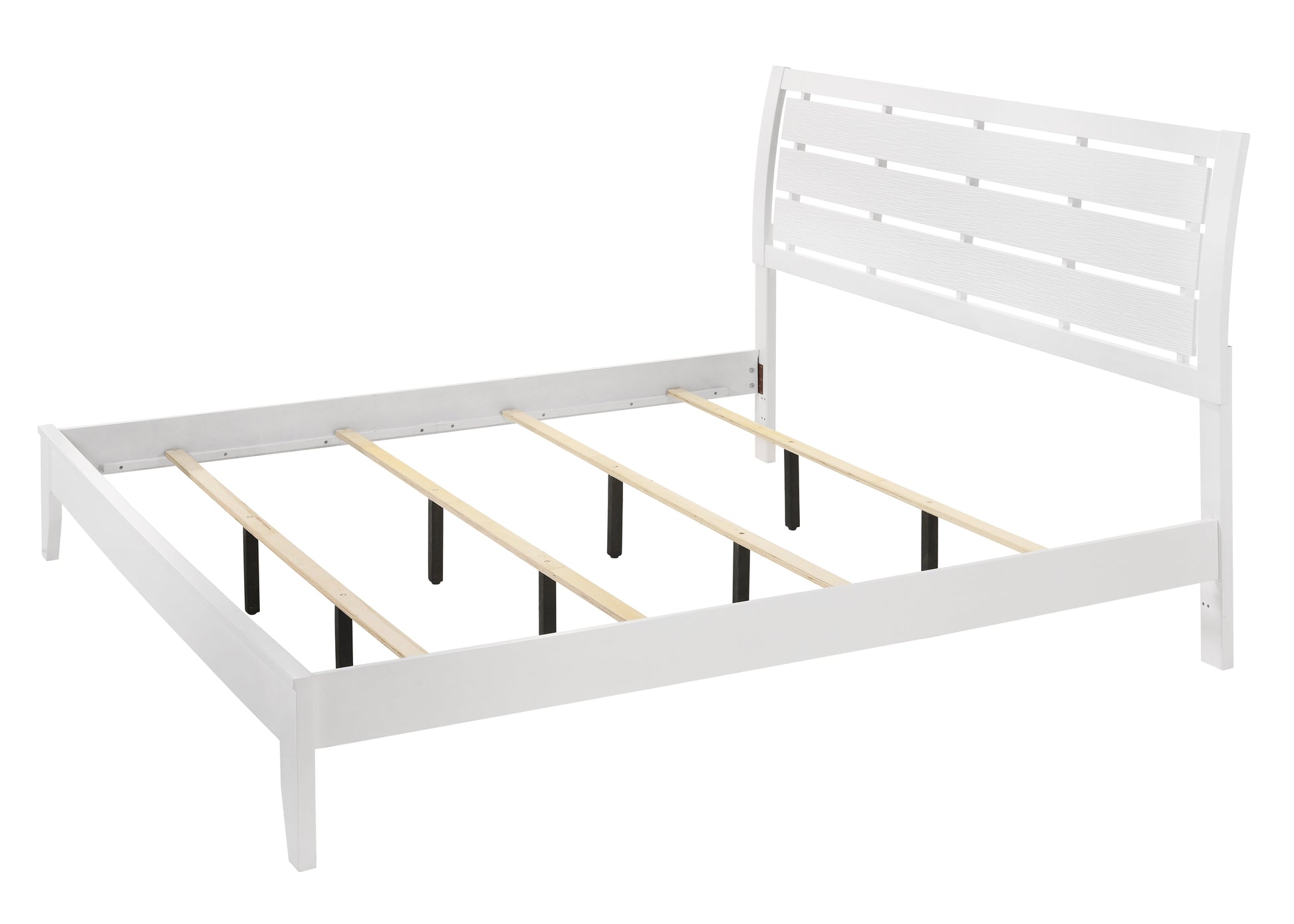 Evan White King Panel Bed - SET | B4710-K-HBFB | B4710-K-RAIL | - Luna Furniture - Dallas Store