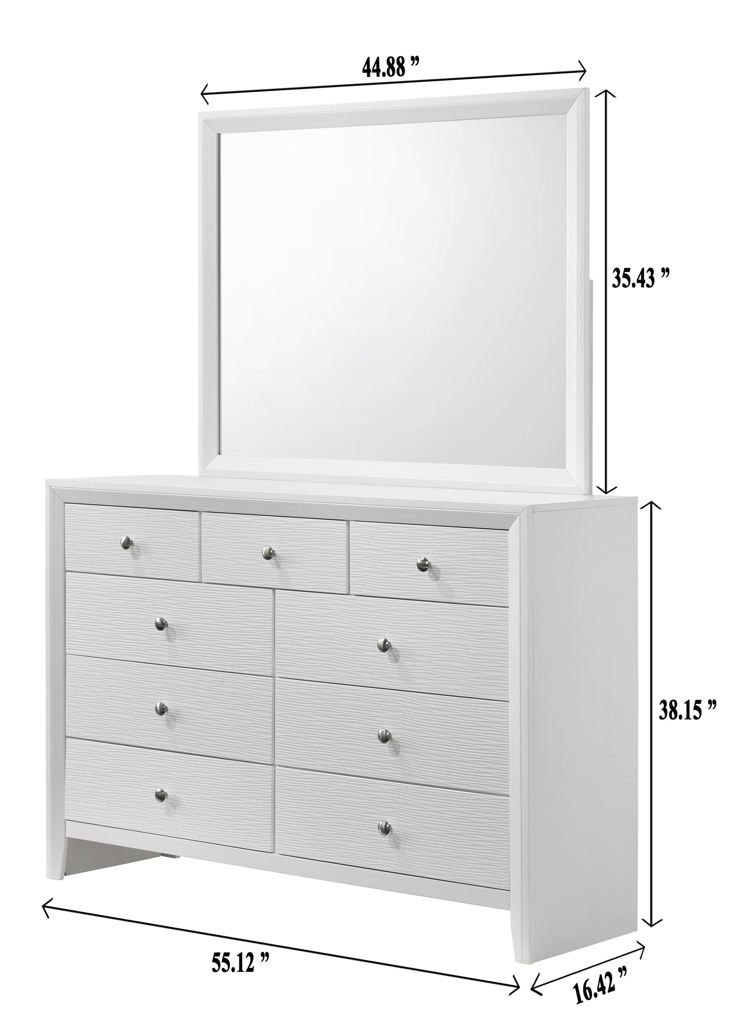 Evan White Panel Bedroom Set - SET | B4710-Q-HBFB | B4710-Q-RAIL | B4710-2 | B4710-4 - Luna Furniture - Dallas Store