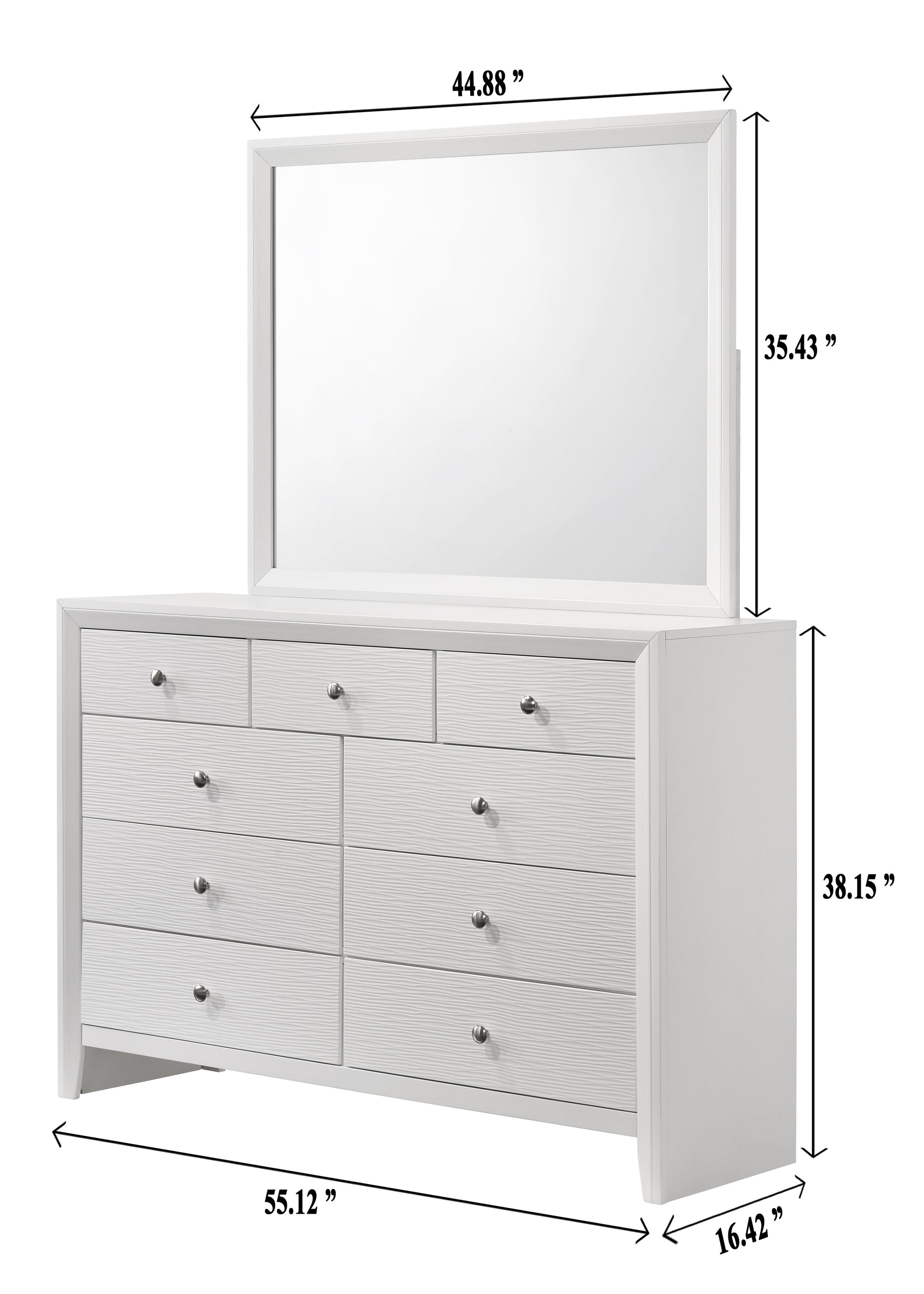 Evan White Panel Bedroom Set - SET | B4710-Q-HBFB | B4710-Q-RAIL | B4710-2 | B4710-4 - Luna Furniture - Dallas Store