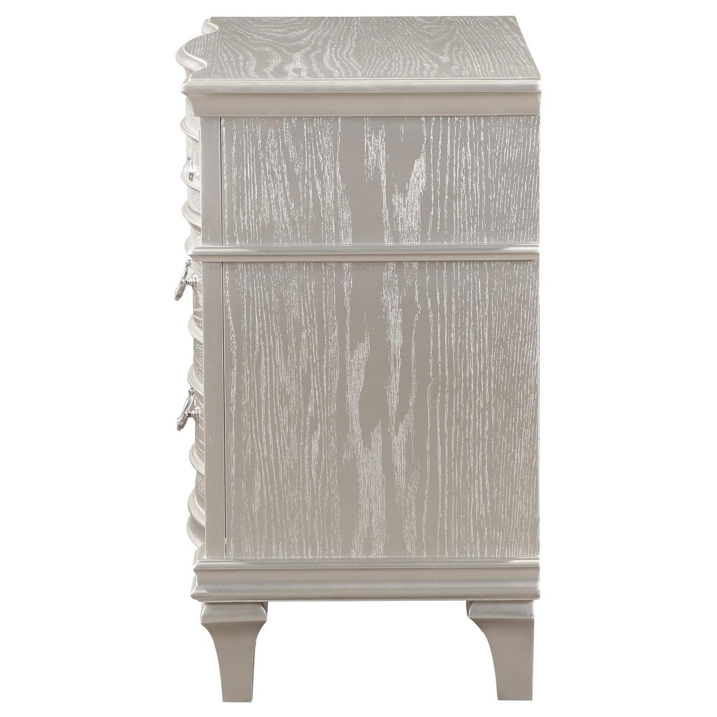 Evangeline 3-Drawer Nightstand Silver Oak - 223392 - Luna Furniture - Dallas Store
