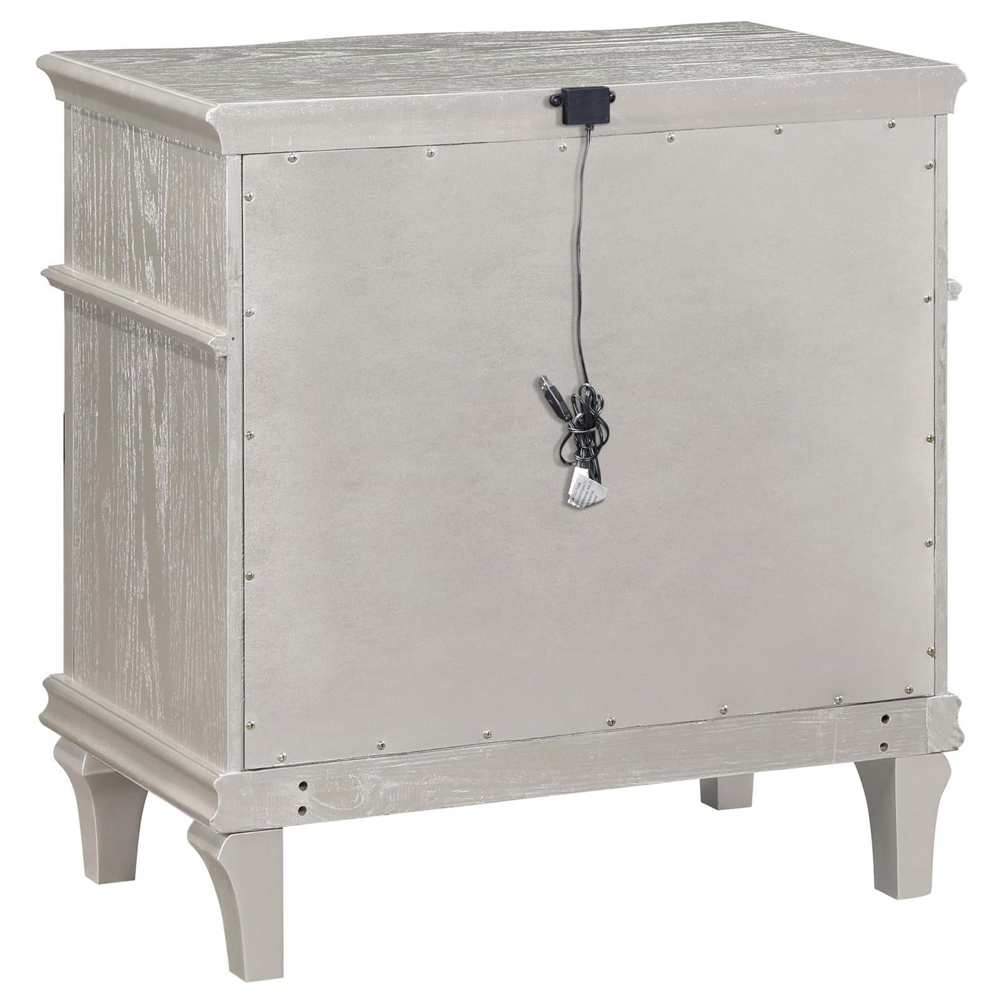 Evangeline 3-Drawer Nightstand Silver Oak - 223392 - Luna Furniture - Dallas Store