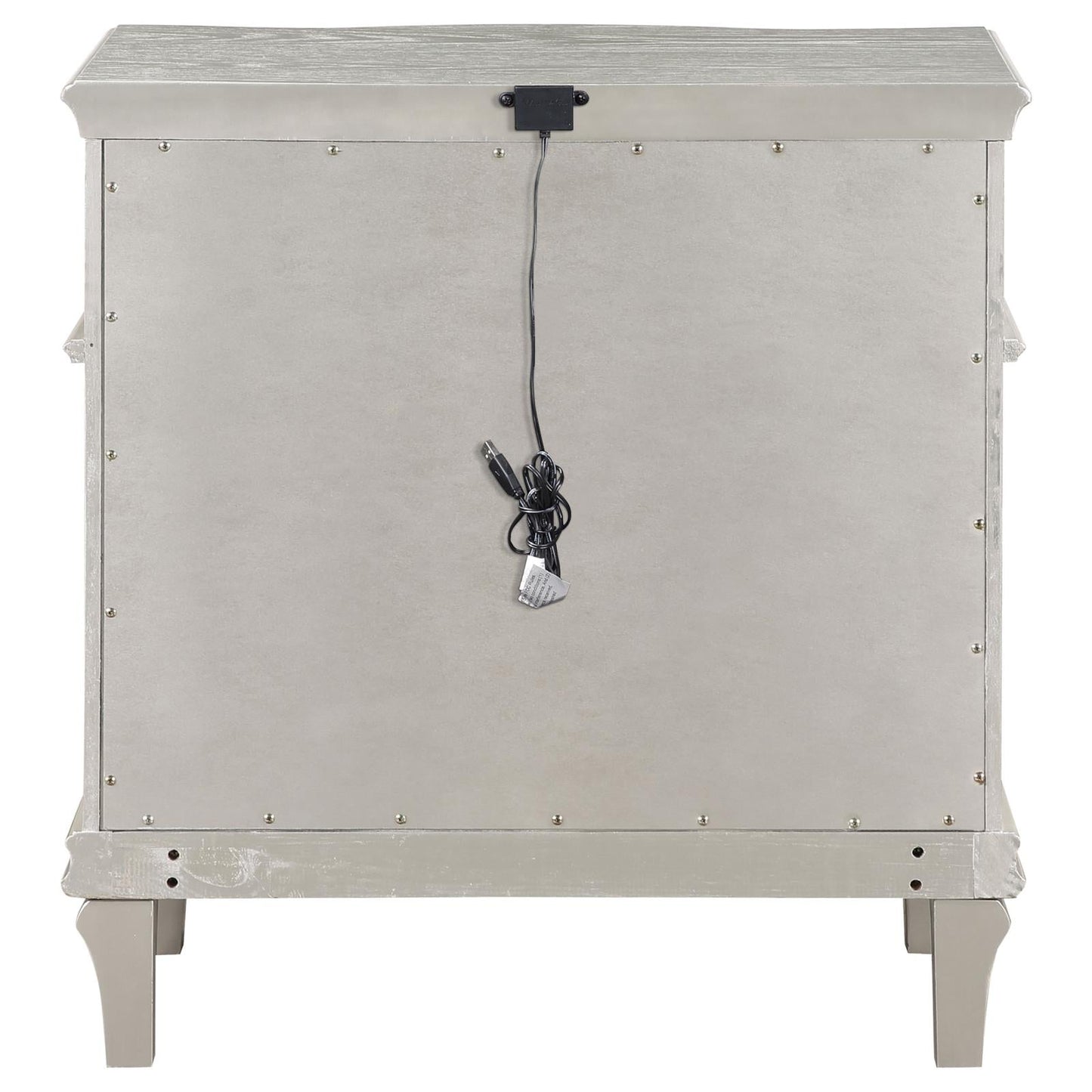 Evangeline 3-Drawer Nightstand Silver Oak - 223392 - Luna Furniture - Dallas Store