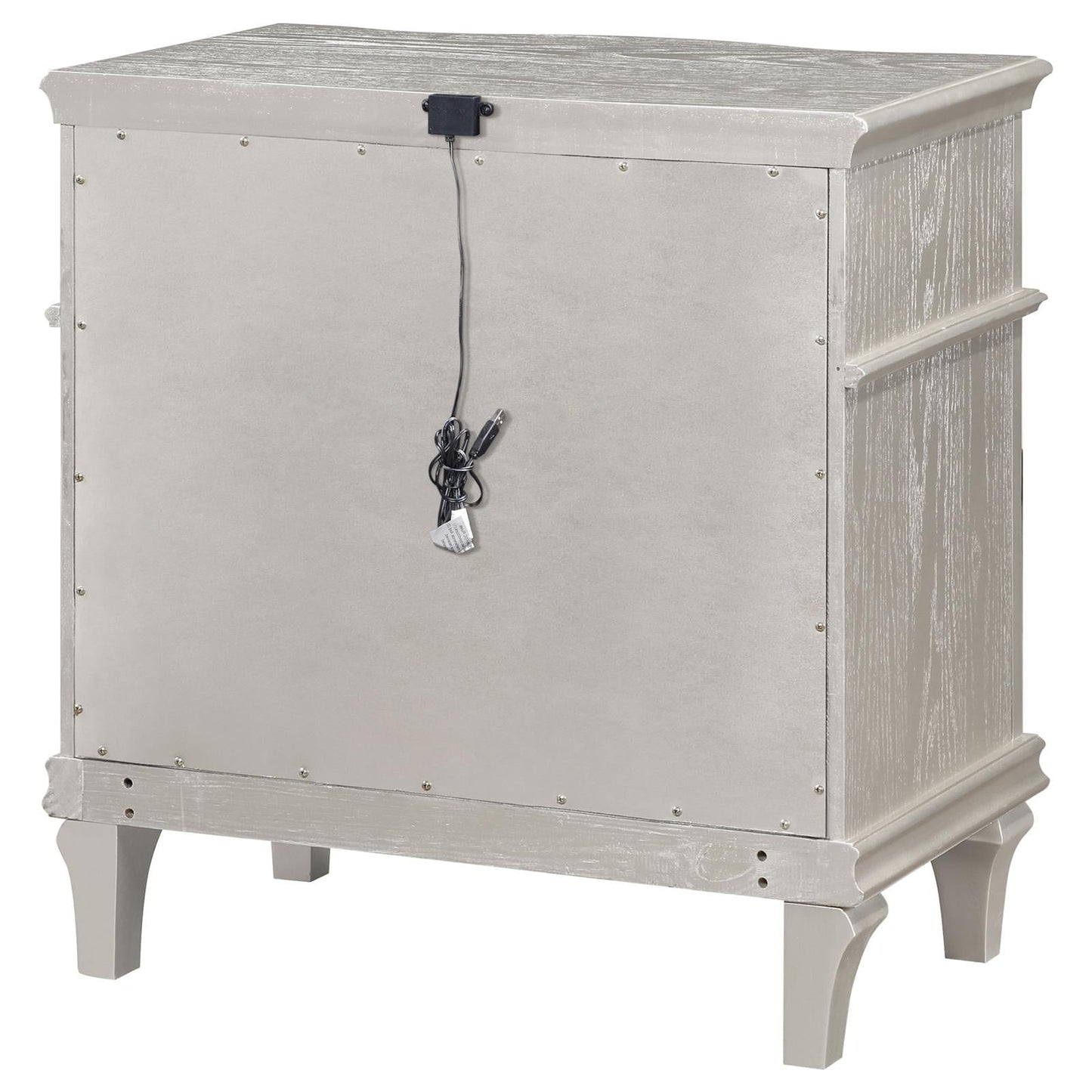 Evangeline 3-Drawer Nightstand Silver Oak - 223392 - Luna Furniture - Dallas Store