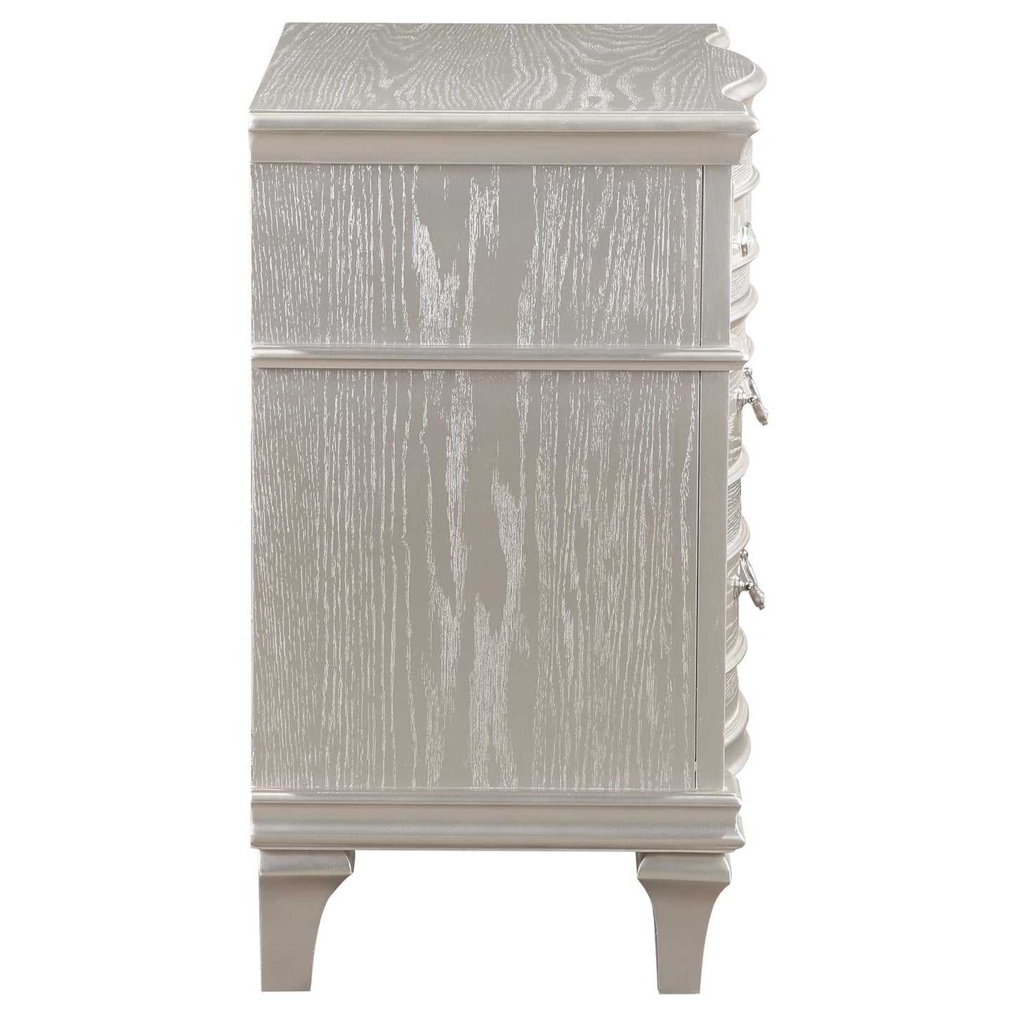 Evangeline 3-Drawer Nightstand Silver Oak - 223392 - Luna Furniture - Dallas Store