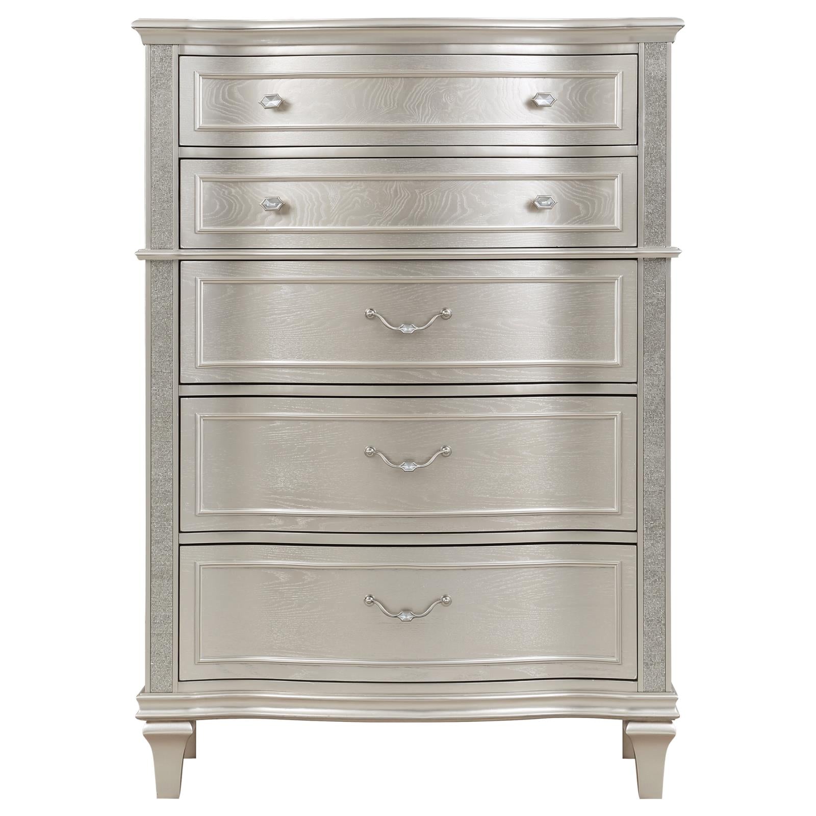 Evangeline Silver Oak 6-Drawer Chest - 223395 - Luna Furniture - Dallas Store