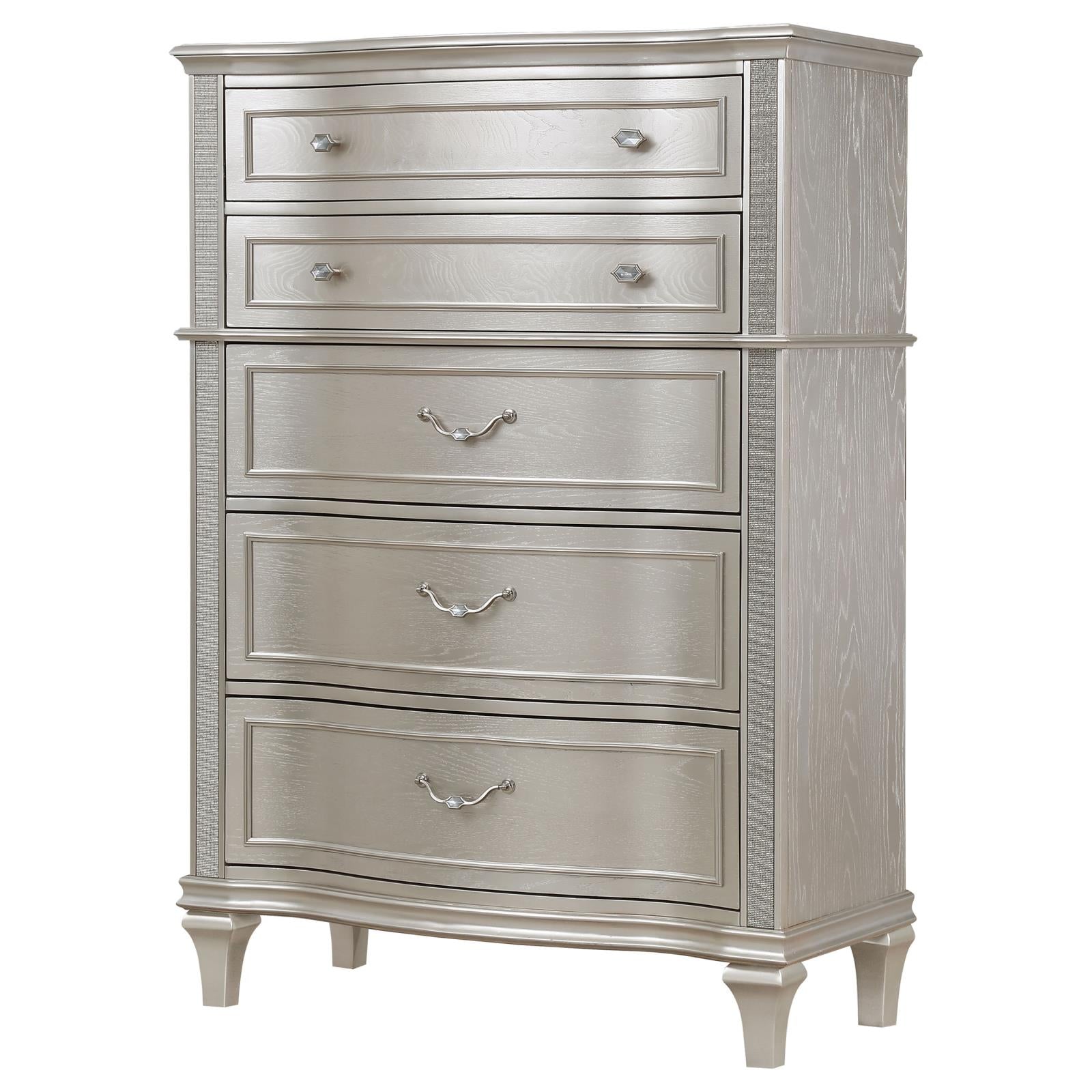 Evangeline Silver Oak 6-Drawer Chest - 223395 - Luna Furniture - Dallas Store