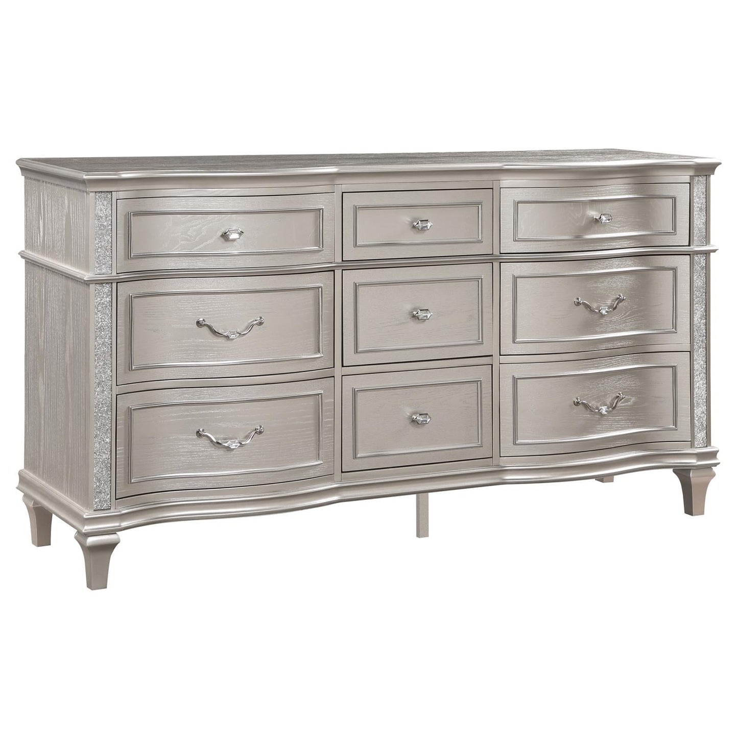 Evangeline Silver Oak 9-Drawer Dresser - 223393 - Luna Furniture - Dallas Store