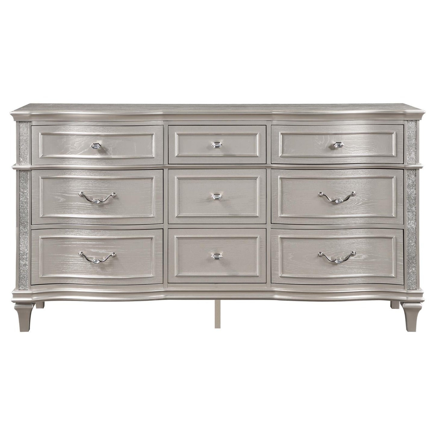 Evangeline Silver Oak 9-Drawer Dresser - 223393 - Luna Furniture - Dallas Store
