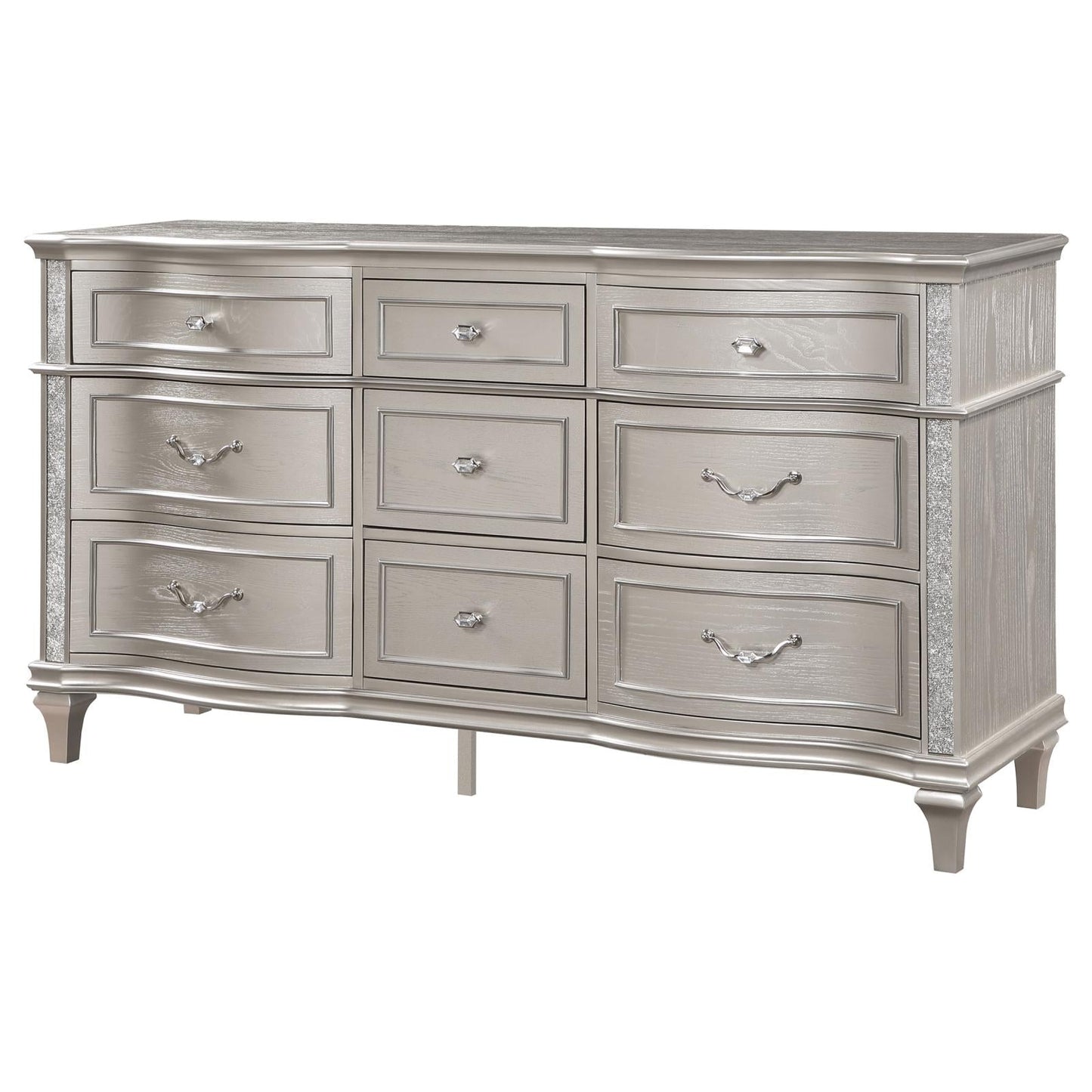 Evangeline Silver Oak 9-Drawer Dresser - 223393 - Luna Furniture - Dallas Store