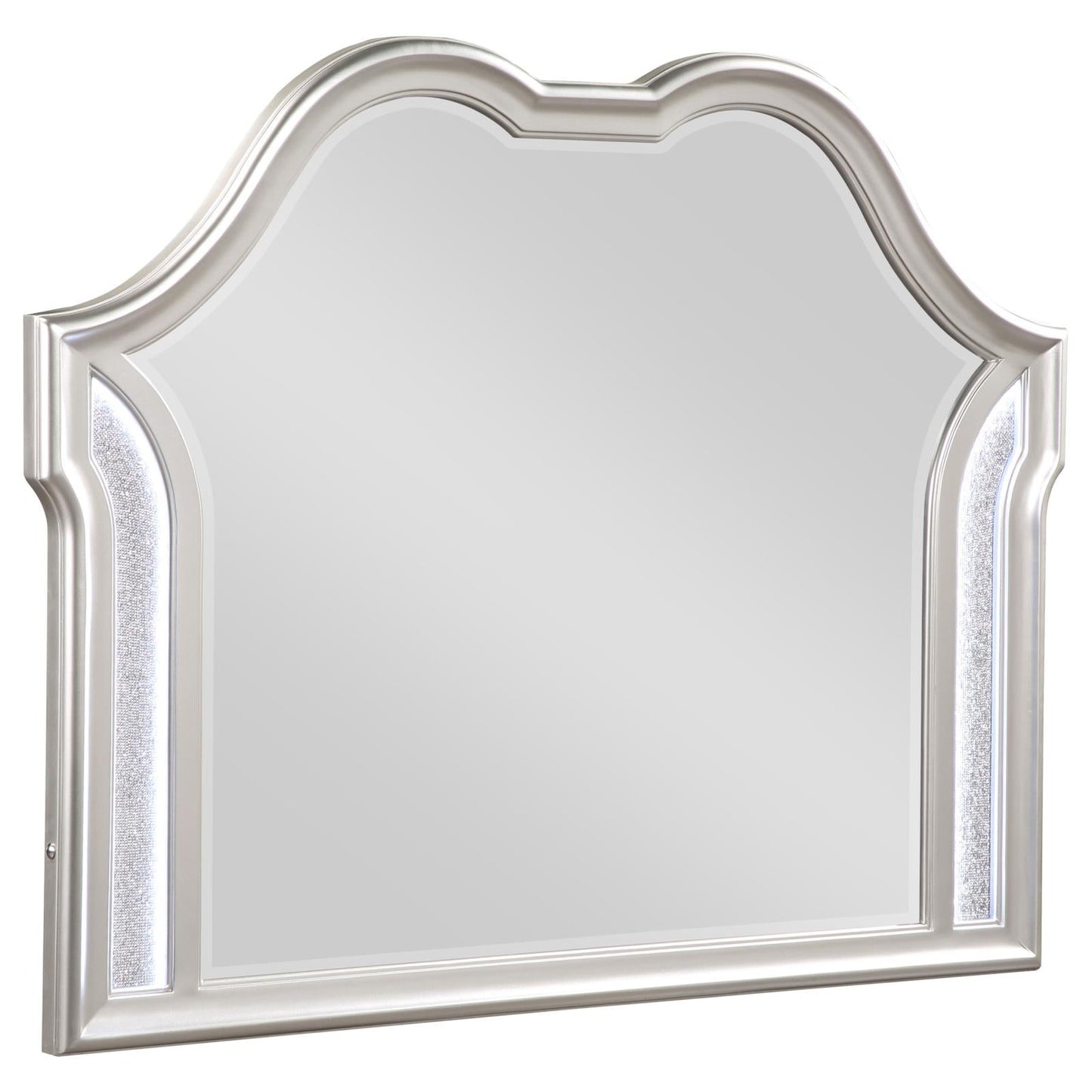 Evangeline Silver Oak Camel Top Dresser Mirror - 223394 - Luna Furniture - Dallas Store