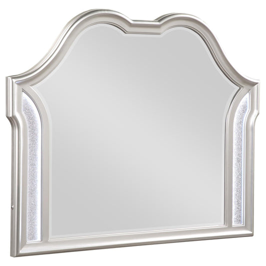 Evangeline Silver Oak Camel Top Dresser Mirror - 223394 - Luna Furniture - Dallas Store