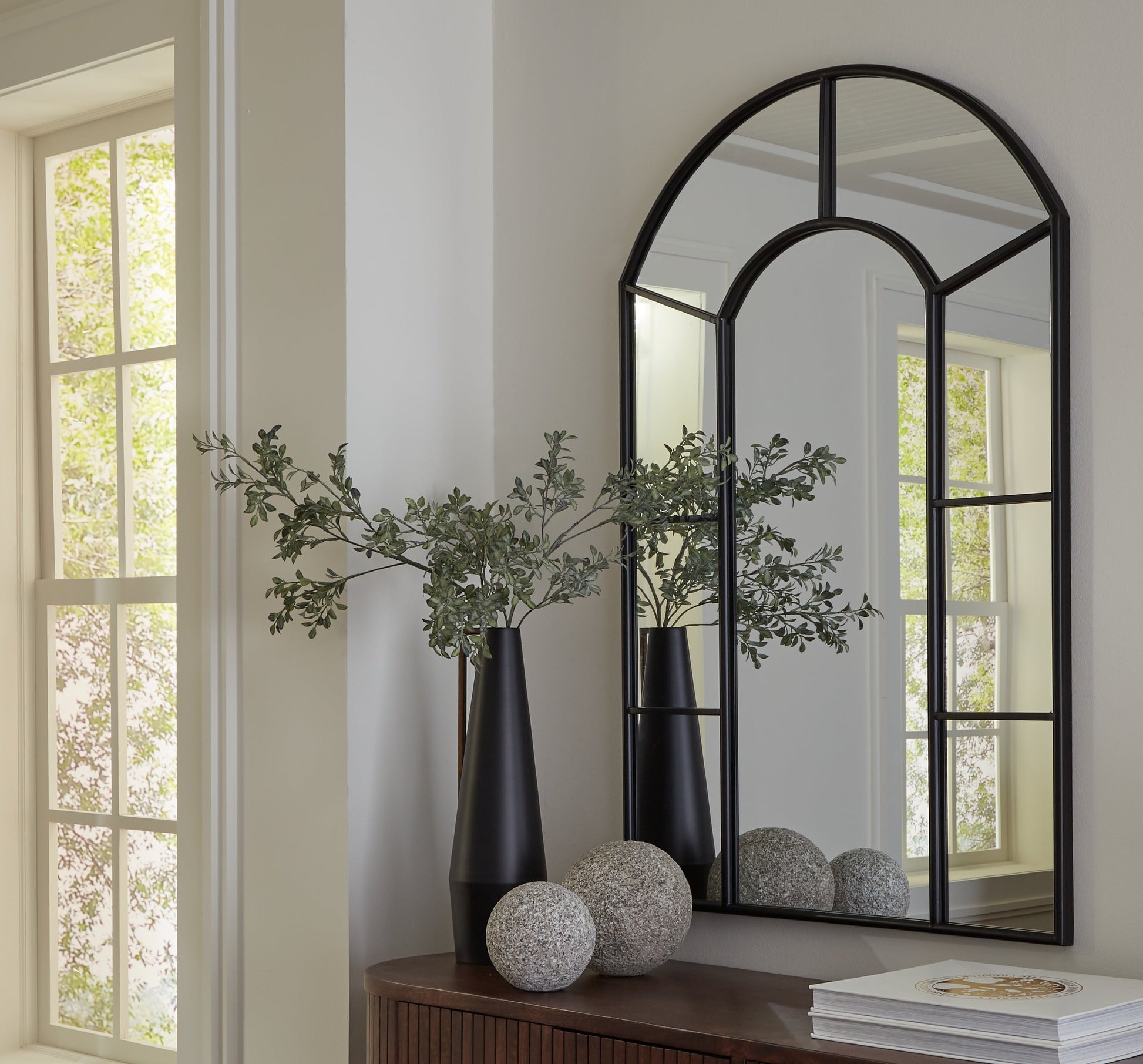 Evengton Black Accent Mirror - A8010319 - Luna Furniture - Dallas Store
